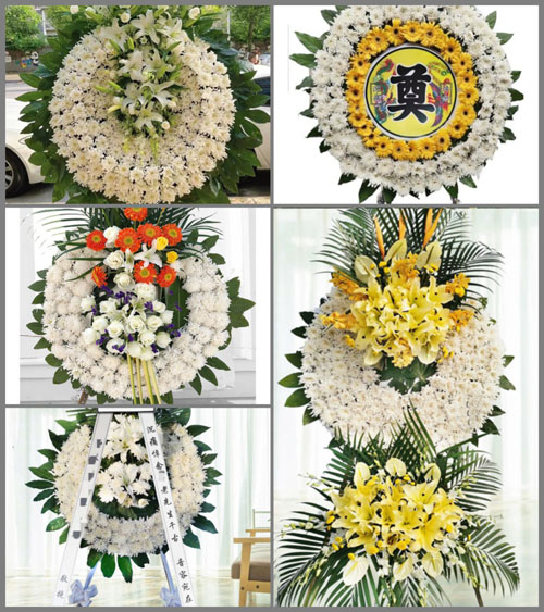 湖北孝感市应城市田店镇店坡村花圈速递